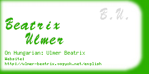 beatrix ulmer business card